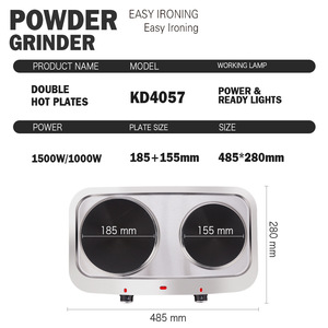 Dsp Dual Burner Electric Cooktop 2800W Smooth Ceramic Desktop <b>Stove</b> Knob Control - Product Image 4