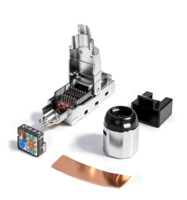 ZOERAX Nouveautés Connecteur RJ45 CAT8 sans outil, 2000 MHz 40 Gbit/s blindé STP, fiche Ethernet modulaire plaquée or