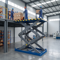 Table élévatrice fixe standard de 1 à 13 pieds avec rampe, vitesse de descente réglable, tension personnalisée, capacité de charge de 880 lb à 17600 lb