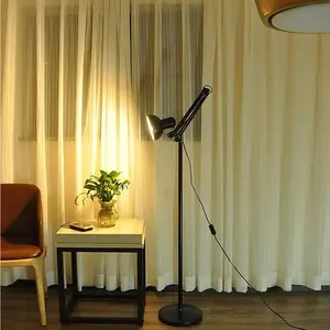 מנורות רצפת לופט תעשייתי סלון חדר שינה studyroom קריאת אורות מינימליסטי קעקוע רקמה קעקוע מינימליסטי רקמה קעקוע