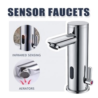 Grifo de Lavabo Inteligente Integrado de Latón de Primera Calidad con Sensor Infrarrojo, Grifo Automático Sin Contacto para Ahorro de Agua