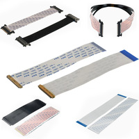 Kabel Pita Fleksibel AWM 2070 FPC 0.5mm Pitch 3040 Pin untuk Layar LCD LED Laptop Koneksi EDP LVDS Otomotif PVC