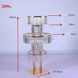 Decorazioni per Feste di Matrimonio, Centrotavola a 5 Livelli, Supporti per <span class=keywords><strong>Vasi</strong></span> di Fiori in Metallo Argento e Oro, Decorazioni per Tavoli Nuziali - Product Image 2