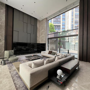 كنب زاوية بتصميم إيطالي بسيط وفاخر على الطراز الإسكندنافي الحديث، أريكة مقطعية عصرية قابلة للتشكيل على شكل حرف <span class=keywords><strong>L</strong></span>، مجموعة أثاث لغرفة المعيشة - Product Image 4