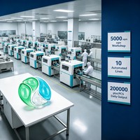 Capsules de lessive écologiques à 4 compartiments, parfum floral, marque privée, jetables, 4-en-1, multicolores, pour les marchés américain et européen
