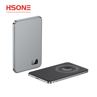 Module de batterie externe en alliage d'aluminium 20W avec charge rapide Type-C et sortie sans fil, design portable