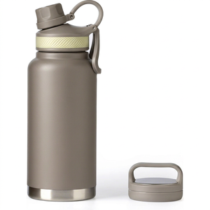 Customizable Cycling <b>Bottle</b> Flask <b>Insulated</b> Stainless Steel Double Wall Drink Water <b>Bottle</b> with 4 Lids - Product Image 1