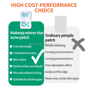 แผ่นแปะสิวเจลน้ำแบบกล่องกระจกแต่งหน้าลายหน้ายิ้มน่ารักและดาวหลากสีสัน - Product Image 3