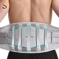 SHILION Protection Professionnelle Élastique Confortable Respirante Réglable Légère en Spandex et Nylon pour Soutien Lombaire et de la Taille