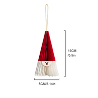 Ornements de Noël personnalisés en papier, bonnet de Père Noël, bonnet de bonhomme de neige, décorations 3D écologiques à suspendre ou à poser pour la maison, les fêtes et les vacances