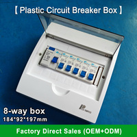 Boîtier de distribution AC en plastique RUIPEIN 8 voies 63A 240V RCCB MCB en ABS IP30 pour rail de protection intérieur, interrupteur à air, Chine