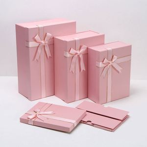<b>Large</b> <b>Box</b> 14"X8.5"X4.5" Christmas With Lid Ribbon Bows for Presents Anniversary Wedding Birthday <b>Gift</b> Boxes - Product Image 1