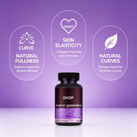 Gummies Courbes pour l'Amélioration Mammaire : Pueraria Mirifica, Papaye, Collagène, Génistéine – Complément Herbal pour Volume, Fermeté et Élasticité de la Peau