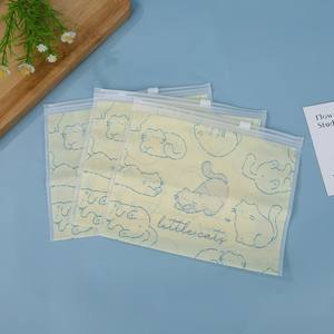 Sac auto-scellant personnalisé, design simple, mignon, pour emballage de sous-vêtements, sac transparent en PE avec fermeture éclair, sac de rangement pour maillot de bain, bonnet, masque - Product Image 5