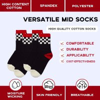 Chaussettes de sport unisexes en coton à carreaux avec logo personnalisé, pour le hip-hop, le skateboard, le sport automobile, les sports et le quotidien