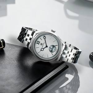 クォーツ時計304ステンレス鋼クォーツ動き時計5 ATM耐水性高級メンズ - Product Image 4