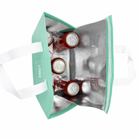 Sac isotherme écologique et durable en PP non tissé avec doublure thermique en feuille, motif lettres, imperméable, vente en gros