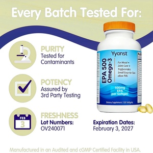 Cápsulas Blandas de Omega-3 de Alta Calidad EPA para el Cuidado del Estado de Ánimo y las Articulaciones, Suplemento Dietético de Triglicéridos en Cápsulas Blandas - Product Image 6