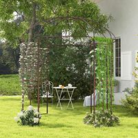 Großhandel Metall-Gartenbogen Robuster Eisen-Rankbogen für Kletterpflanzen Gartenpflanzenstütze für Draußen mit Bodenanker