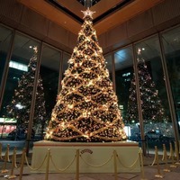 Grandes décorations de sapins de Noël artificiels de haute qualité pour intérieur/extérieur, célébrations en centre commercial, lumières LED étanches de 8 à 25 m