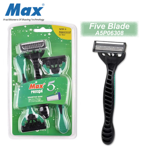 Lames de rasoir jetables pour le visage, système professionnel MAX, fabricant de haute qualité, cinq lames en acier inoxydable, vente en gros - Product Image 1