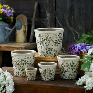 Fresca y retro nórdica simple artículos hidropónicos jardín creativo orquídea planta verde <span class=keywords><strong>suculenta</strong></span> maceta de cerámica grande - Product Image 1