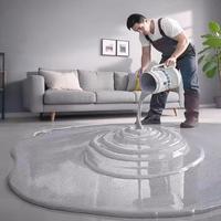 Peinture pour sols en granit à base de résine liquide époxy anti-UV, auto-nivelante, pour bureaux commerciaux, revêtement de sol en béton coloré avec sable
