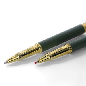 Stylos à bille en métal vert à encre noire de qualité supérieure, personnalisés avec logo, promotionnels, de luxe, vente en gros - Product Image 5