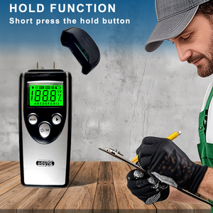 2025 củi Moisture Meter Detector Tester với LCD hiển thị và âm thanh báo động cho gỗ bản ghi gỗ xây dựng độ ẩm thử nghiệm - Product Image 6