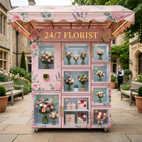 Distributeur automatique de fleurs fraîches JOYVEND 39.2- 60.8 ℉   Distributeur de fleurs commercial réfrigéré à écran tactile pour centre commercial