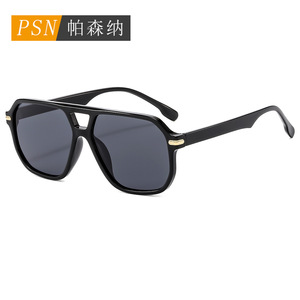 Gafas de Sol Psn Pilot Rectangulares con Montura Completa UV400 Unisex para Exteriores, Gafas de Moda para Adultos - Product Image 1