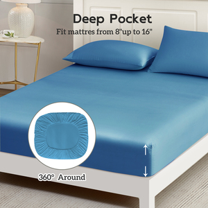 Luxury Oeko-tex Organic Bamboo 300tc Bed Sheet Set Eco-Friendly Bamboo Bedding &amp; <strong>Bedsheet</strong> Collection - Product Image 3