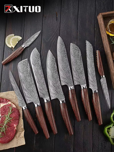 Cuchillo <span class=keywords><strong>de</strong></span> Cocina Profesional <span class=keywords><strong>de</strong></span> Acero Láser Damasco 5CR15Mov, Cuchillo <span class=keywords><strong>de</strong></span> <span class=keywords><strong>Chef</strong></span> para Cortar Carne, Verduras y Frutas, Mango <span class=keywords><strong>de</strong></span> Madera <span class=keywords><strong>de</strong></span> Color - Product Image 6