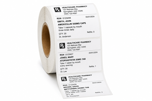 Etiquetas Térmicas para Farmacias, Etiquetas de Prescripción Impresas Personalizadas, Pegatinas Térmicas para Frascos de Medicamentos - Product Image 2