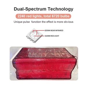 Appareils de beauté à domicile, usage commercial et domestique, dispositif de relaxation et de soulagement de la douleur à 360 degrés pour tout le corps, capsule de luminothérapie rouge, couverture - Product Image 4