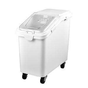 Contenedor de Arroz de 100L/120L con Tapa Abatible Hermética y Ruedas para Uso Doméstico y Comercial - Product Image 4