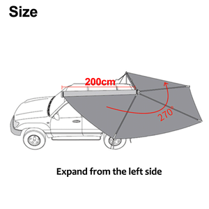 Tenda a sospensione a 270 gradi senza gambe, impermeabile, in tessuto Oxford 600D, tenda a sezione pop-up autoportante per veicoli, SUV, furgoni, auto, <span class=keywords><strong>camper</strong></span> - Product Image 5