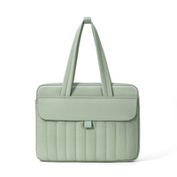 Maletín de Hombro para Portátil de 15-16 Pulgadas, de Nylon Delgado y Carcasa Rígida, Gran Capacidad, Diseño Simple y Moderno para Viajes