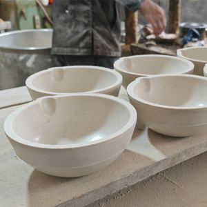 Sintyron 100g-5000g nhiệt độ cao thạch anh Bát nồi nấu kim loại lò nóng chảy đúc tinh luyện các bộ phận gốm chịu lửa vàng - Product Image 3