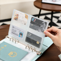 XIER Gift A5/A6/A7 Carpeta de PVC Esmerilado con Cierre de Cremallera, Soporte para Archivos de Planificador, 6 Agujeros, Sobre Transparente, Inserto para Carpeta A6, Hojas Sueltas para Dinero