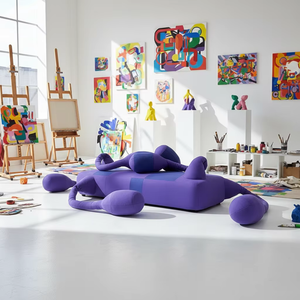 Sofá Modular Artístico con Forma de Pulpo, Estilo Italiano Moderno y de Lujo, para Salas de Juego Retro-Futuristas y Cafés - Product Image 3