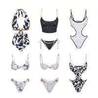 Maillot de bain réversible à pois colorés pour femmes, design personnalisé écologique, double doublure, avec logo, vêtements de plage