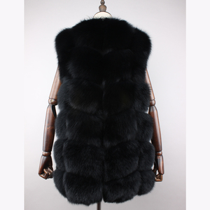 Personnalisé Hiver Dame Manteau De Fourrure En Gros Manteau De Fourrure De Renard Chaud Longue Réel <span class=keywords><strong>Gilet</strong></span> de Fourrure De Renard Femmes - Product Image 4