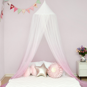 Malla de poliéster plegable tamaño king personalizada mosquitera circular color degradado diseño circular hogar viaje cama puerta Decoración - Product Image 2