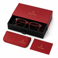 Emballage de lunettes de luxe unique, fait main, personnalisable, boîte en carton pour lunettes optiques, étui à lunettes, ensemble avec estampage à chaud et gaufrage doré
