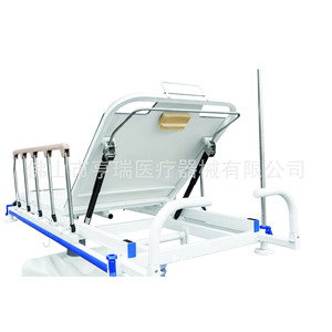 Chariot de transfert hydraulique Henry HR-127, lit d'hôpital à hauteur réglable avec 4 roulettes pour les soins d'urgence aux patients - Product Image 2