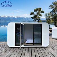 Maison préfabriquée en forme de capsule Apple Cabin Pod, complète avec cuisine et salle de bain, pour le camping en plein air, les stations balnéaires et l'hébergement touristique