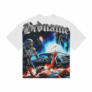Camiseta Urbana con Estampado de <span class=keywords><strong>Estilo</strong></span> Callejero, 100% Algodón, Diseño Gráfico Moderno, Corte Holgado, Suave y Transpirable - Product Image 2