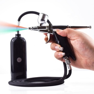 Compresseur d'aérographe sans fil à double action haute précision, alimentation par gravité, kit d'aérographe pour gâteaux, pour les amateurs de modélisme, la peinture artistique - Product Image 1