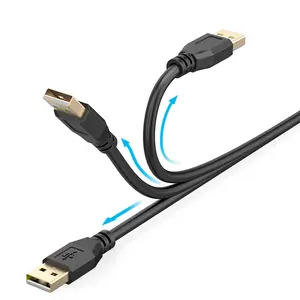 RSHTECH PVC noir USB 2.0 Type A mâle vers USB 2.0 Type A femelle USB2.0 câble d'extension cordon 0.3M 1.5M 3M 5M 10M
